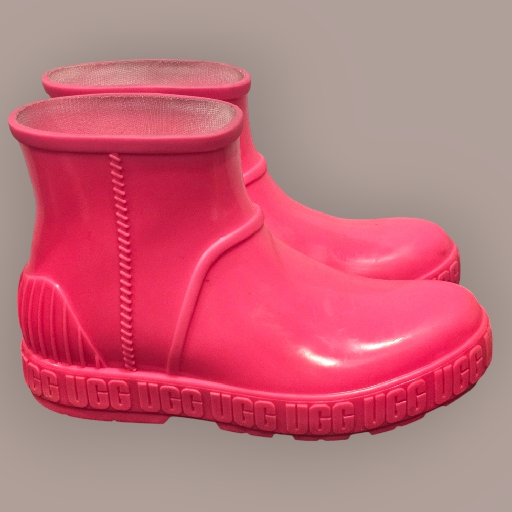 UGG Drizlita Pink Rubber Ankle Rain Boots Kids (Size 3)
